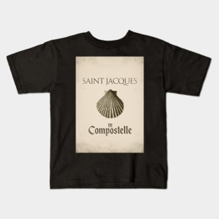 Old poster Santiago de Compostela Kids T-Shirt